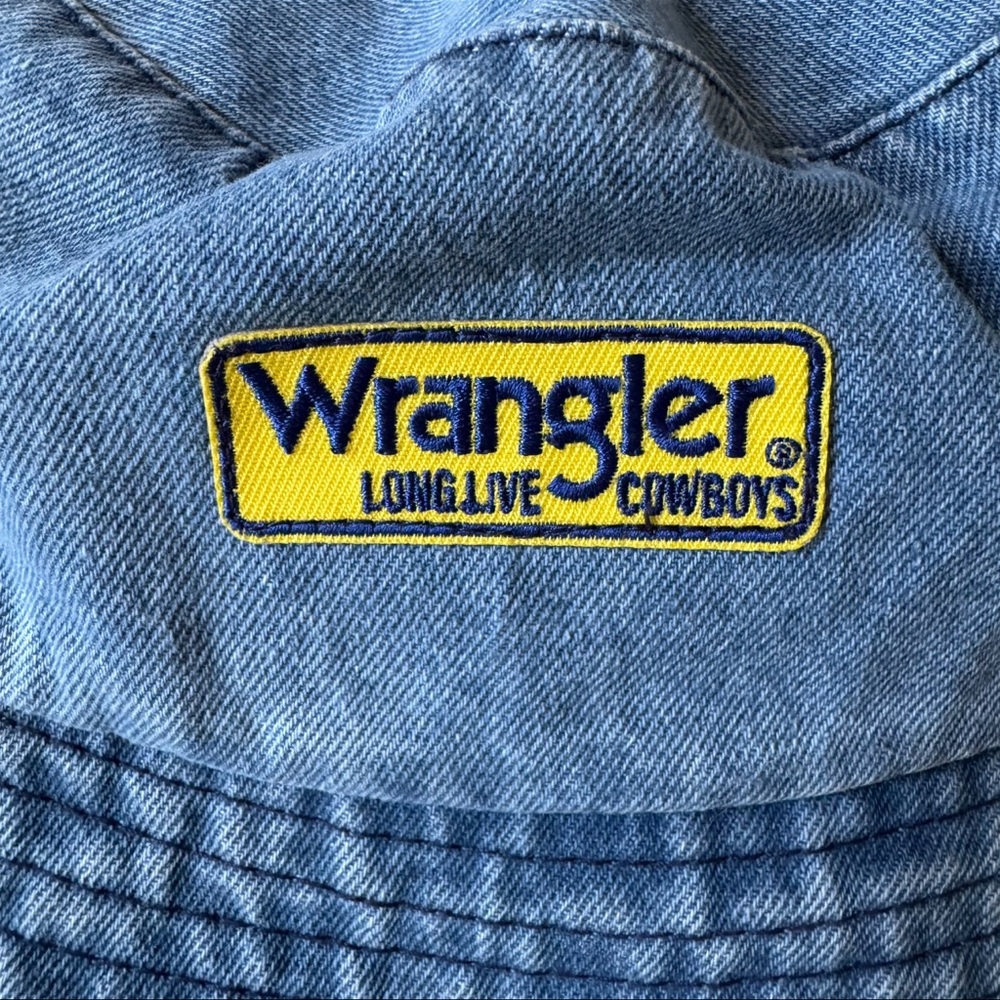 COPY - WRANGLER denim Bucket Hat NWOT Long Live Cowboys unisex 90s … - Picture 4 of 9